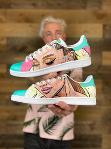 Queens Grande and Gaga - Adidas Stan Smith shoes