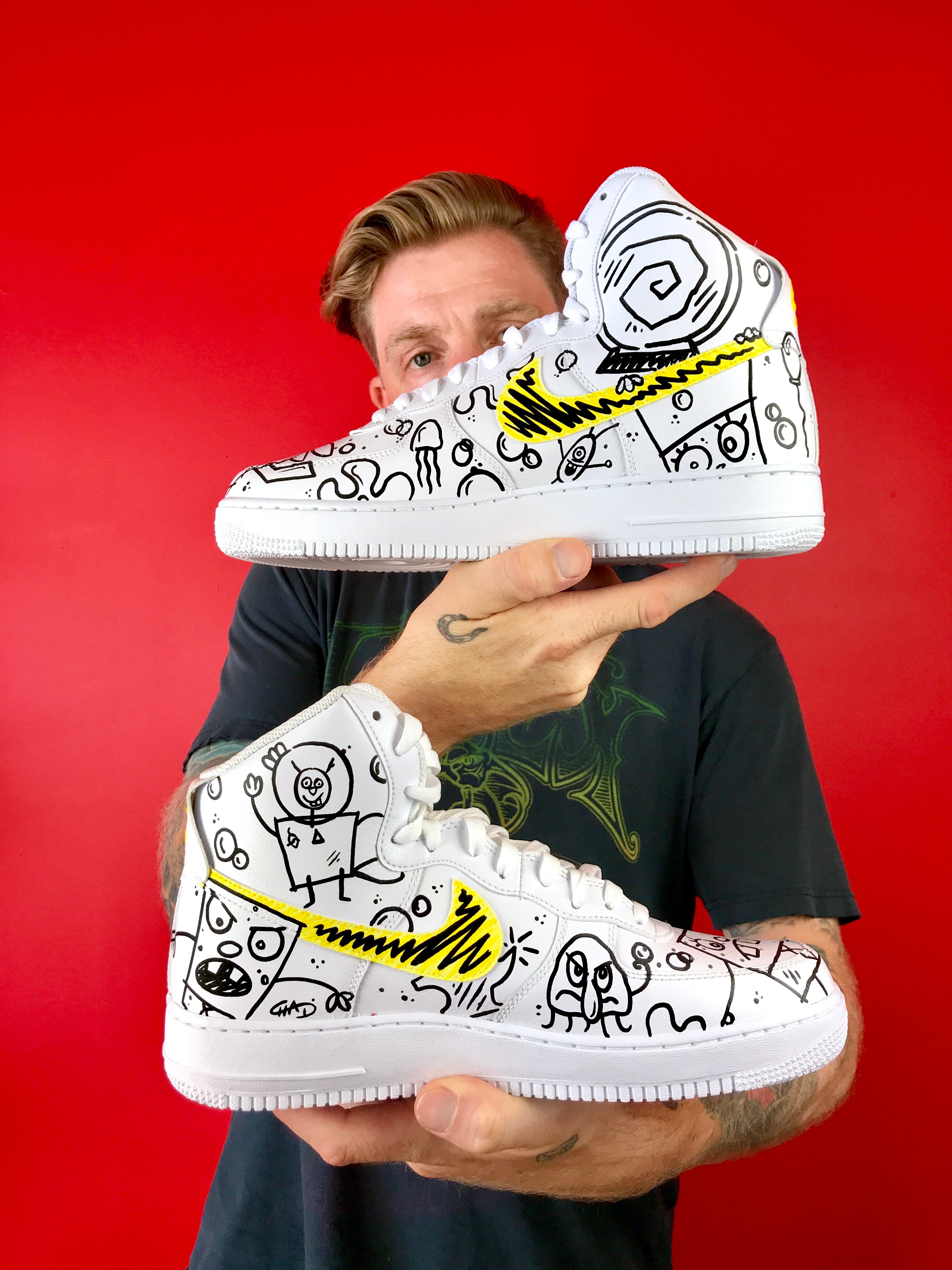 Doodlebob - Nike AF1 shoes