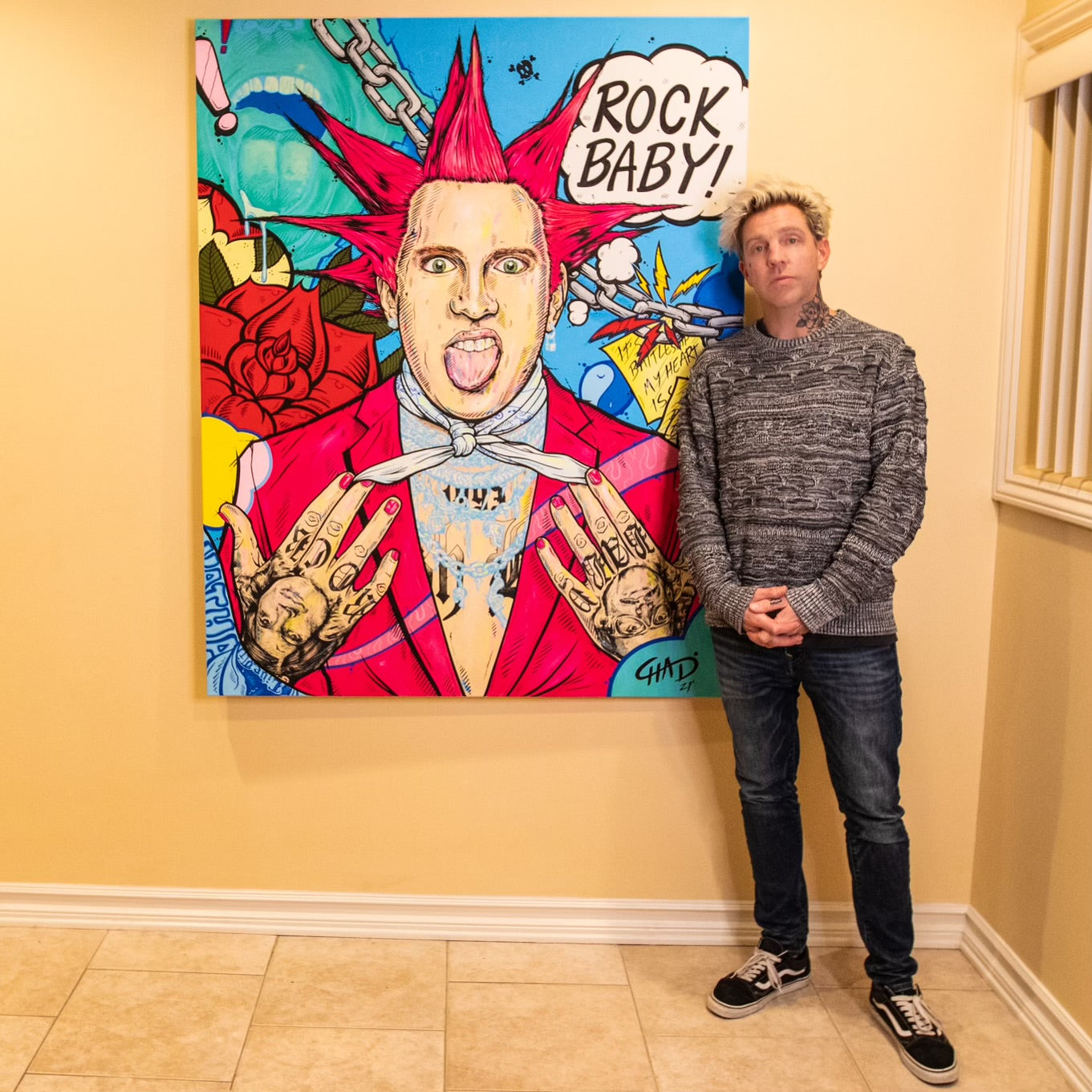 Rock Baby Canvas Painting