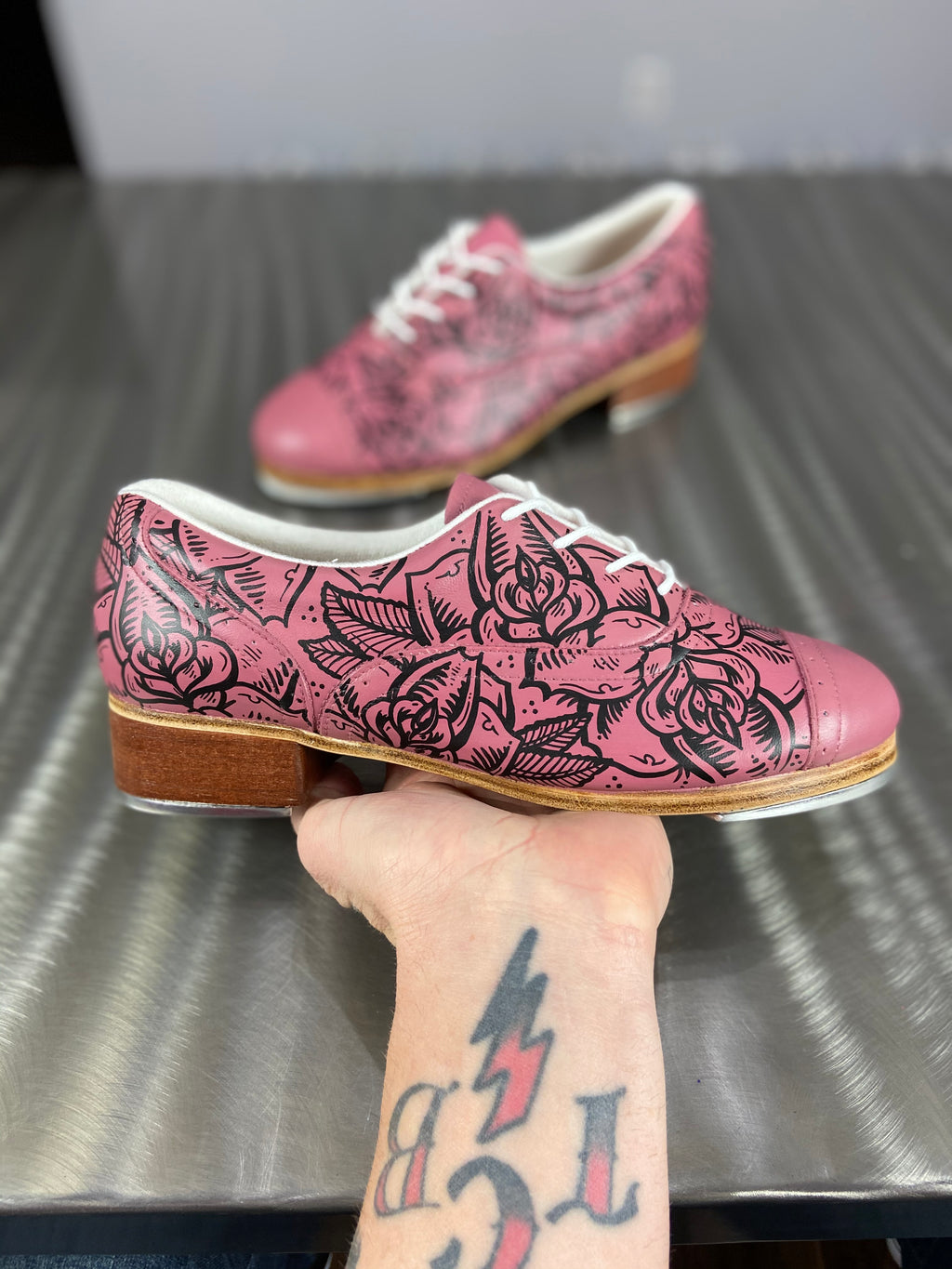 Rose Colored Glass Custom Jason Samuels Smith Patent Tap shoes