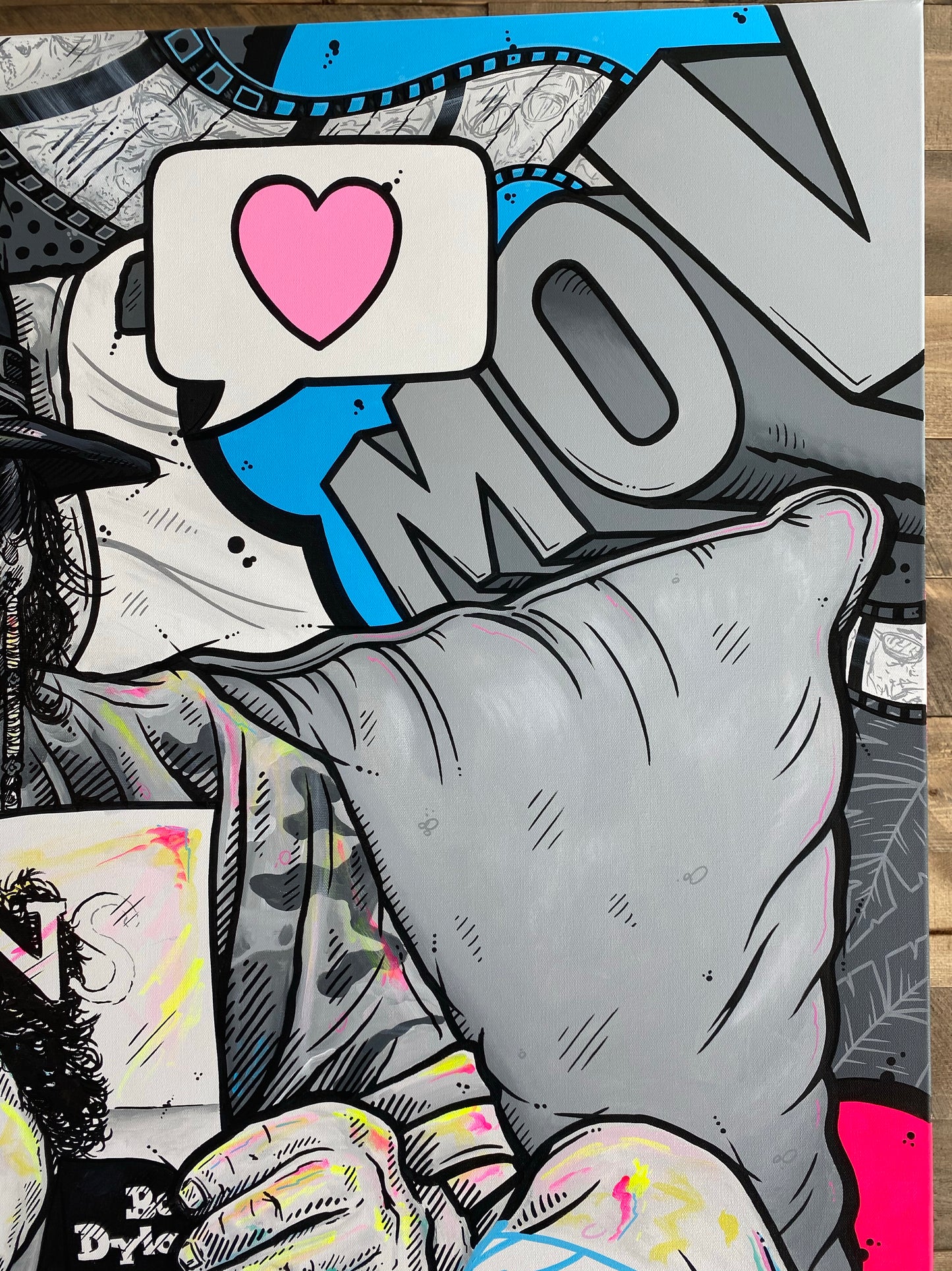 Pops Movie  48" x 60" Canvas Painting