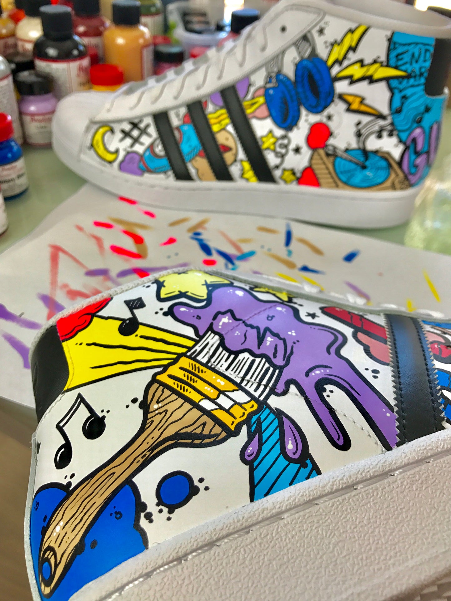 Color Pop - Adidas Pro Model shoes