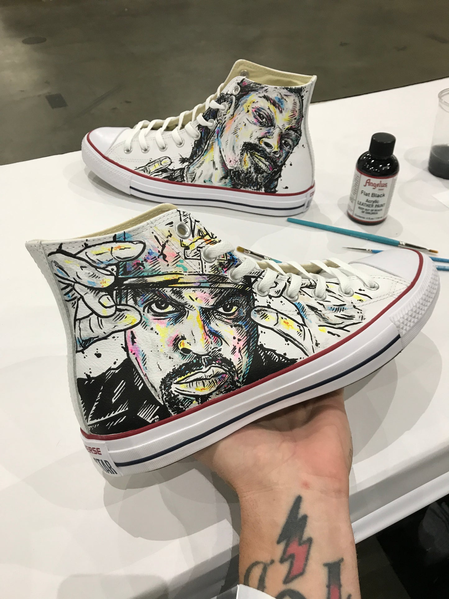 Good Day - Converse Leather Hi Tops shoes