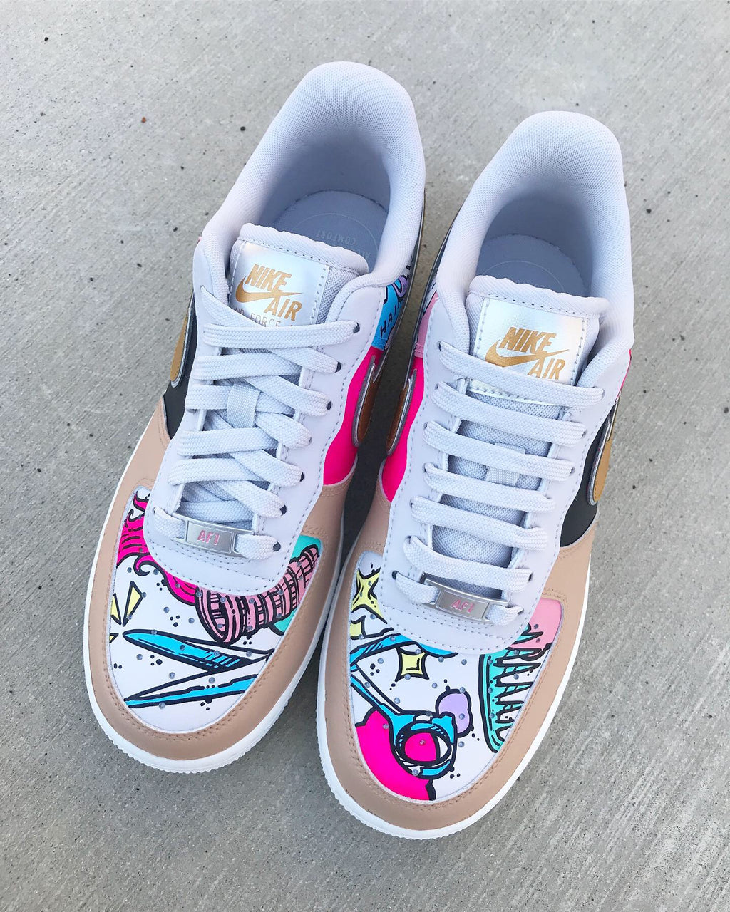 Dimes - Custom hand painted Nike Air Force 1 shoes – chadcantcolor