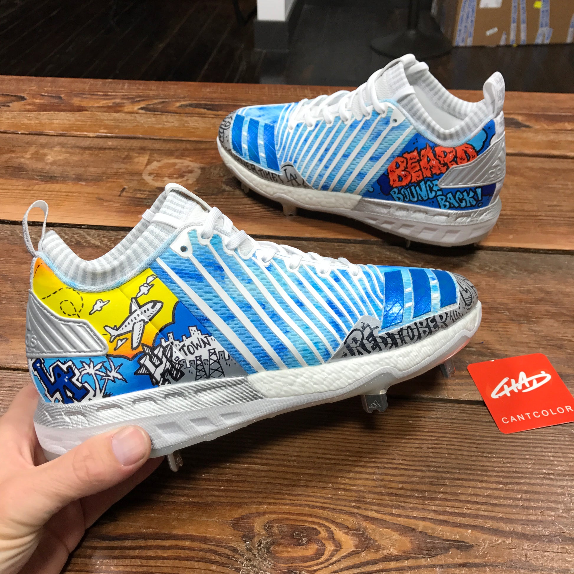 Jet Set - Justin Turner LA Dodgers - Adidas Baseball cleats - 5 / Male Jet Set - Justin Turner LA Dodgers - Adidas Baseball cleats - 5 / Male