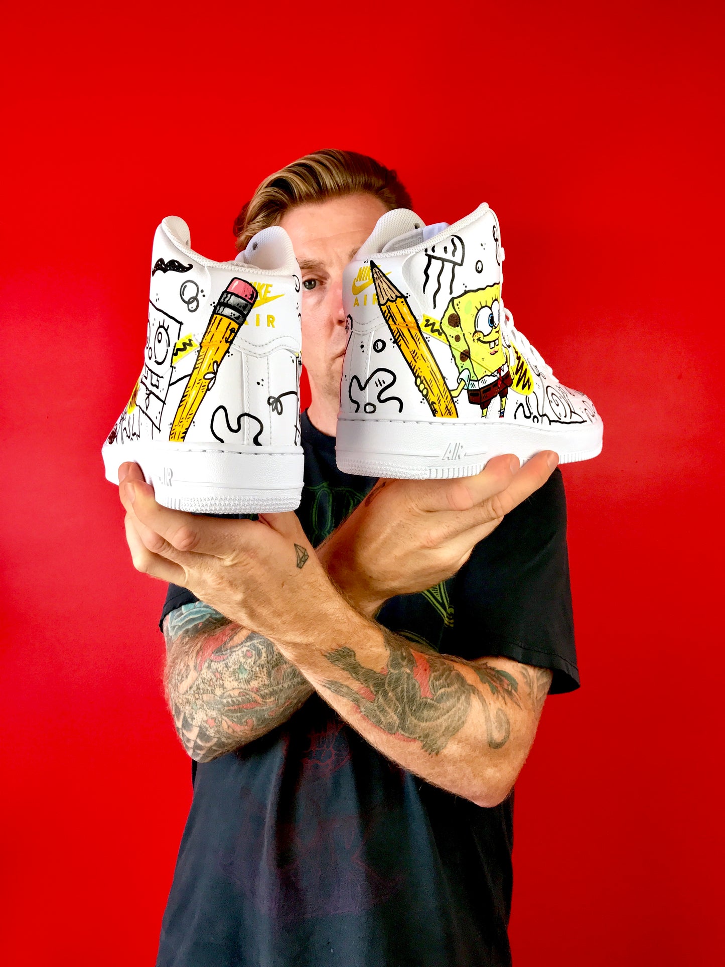 Doodlebob - Nike AF1 shoes