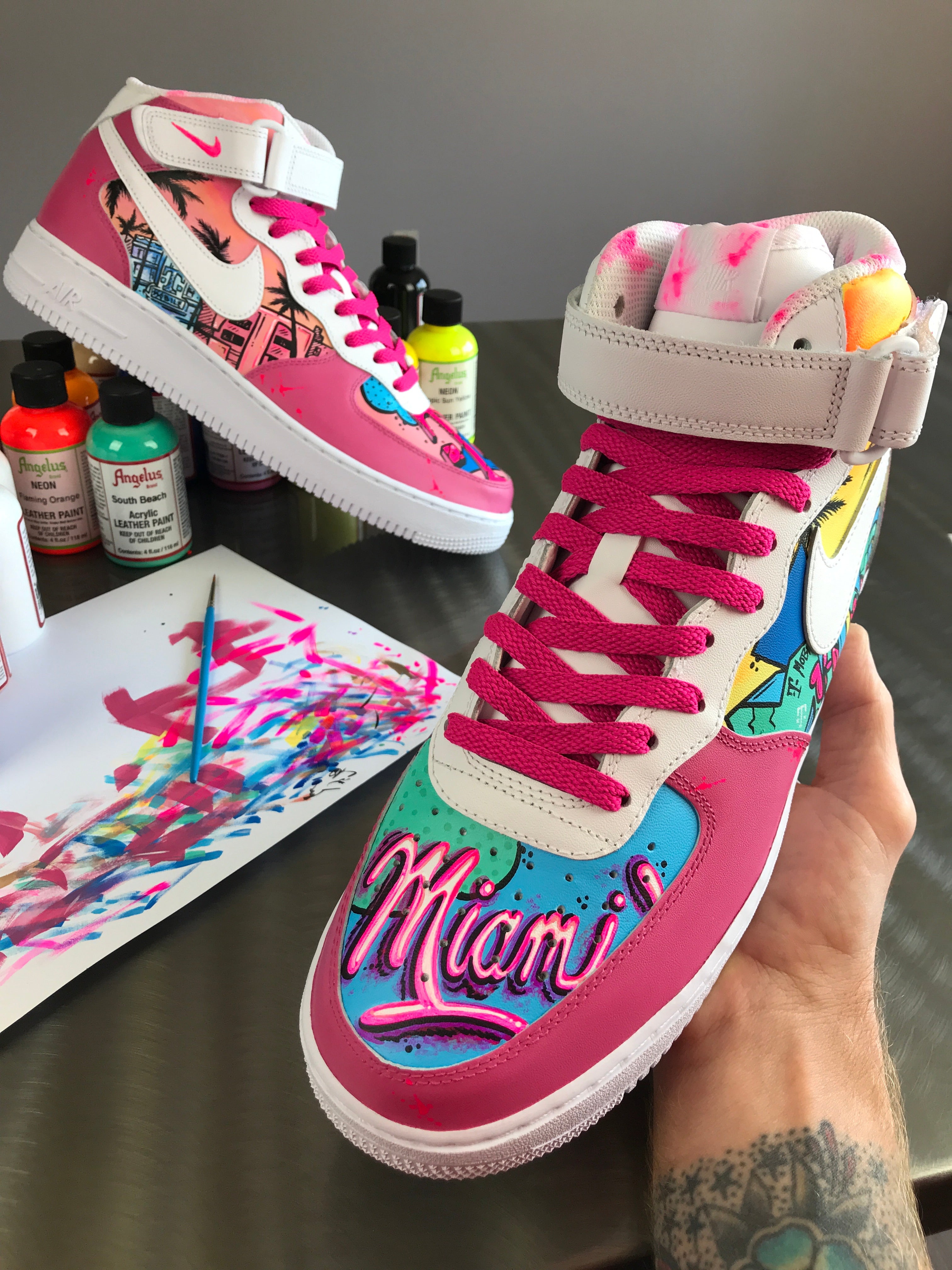 South Beach Nike AF1 shoes – chadcantcolor